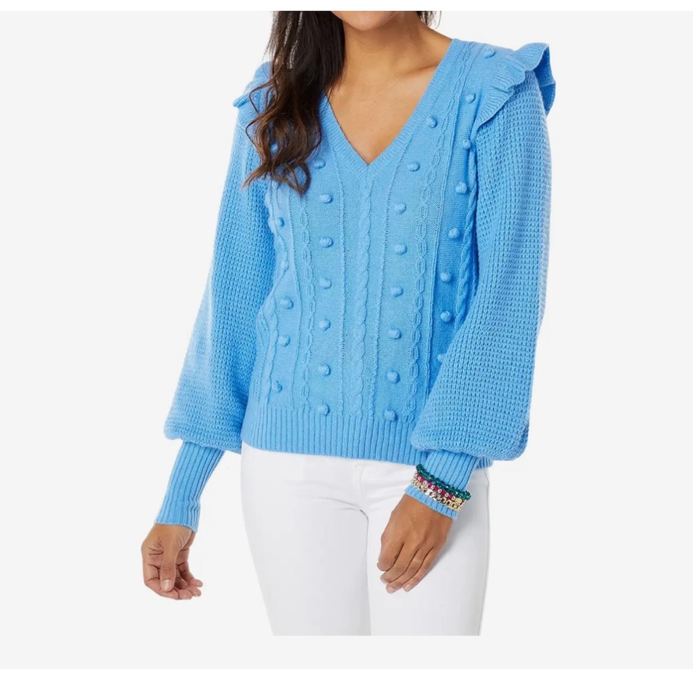 VGUC Lilly Pulitzer Greta sweater Blue Thistle XL